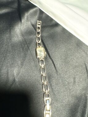 Vintage Anne Klein II  Sterling Silver 925 Heavy 35.7g Bracelet Watch Quartz